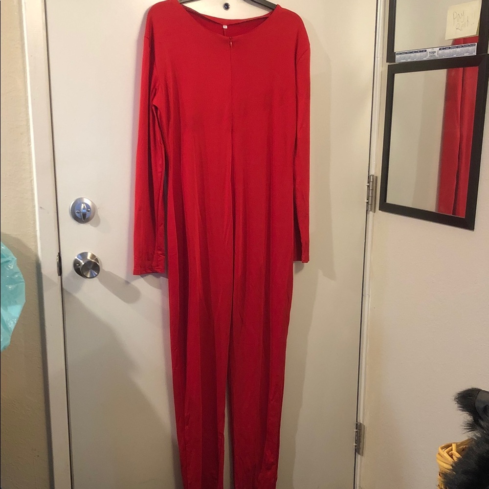 Red Long Sleeve Jumpsuit / Onesie